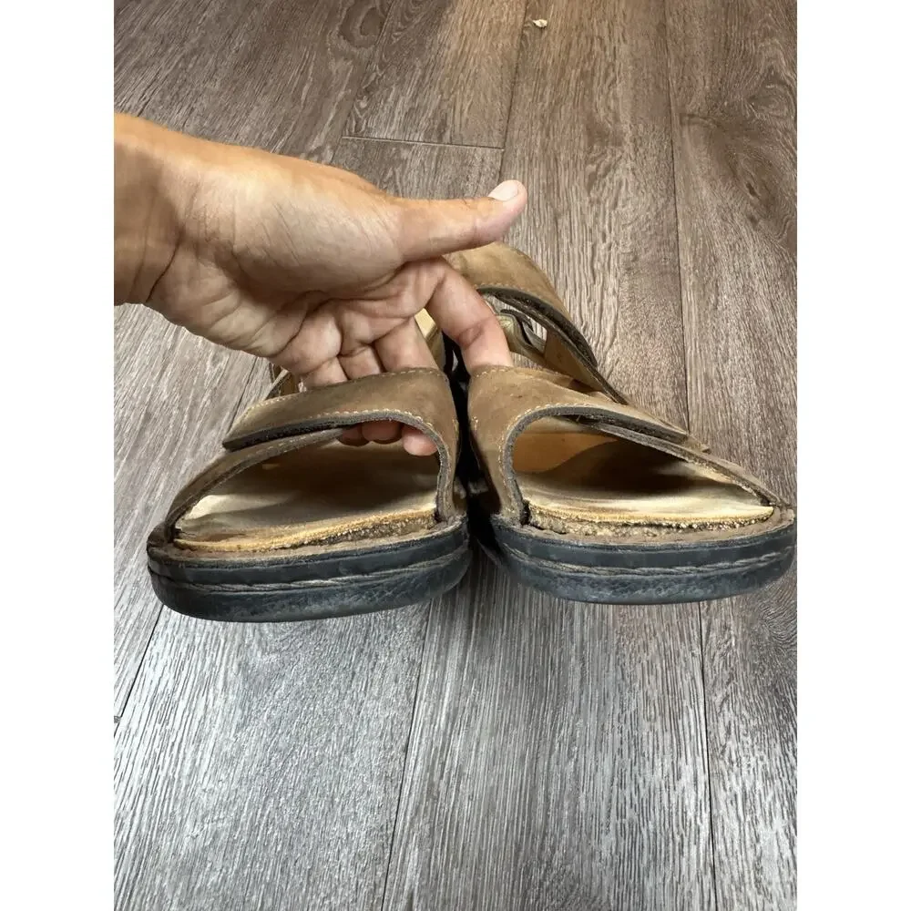 Finn Comfort Mens Size Eu 42 US 9.5 Toro Brown Strap Sandals
